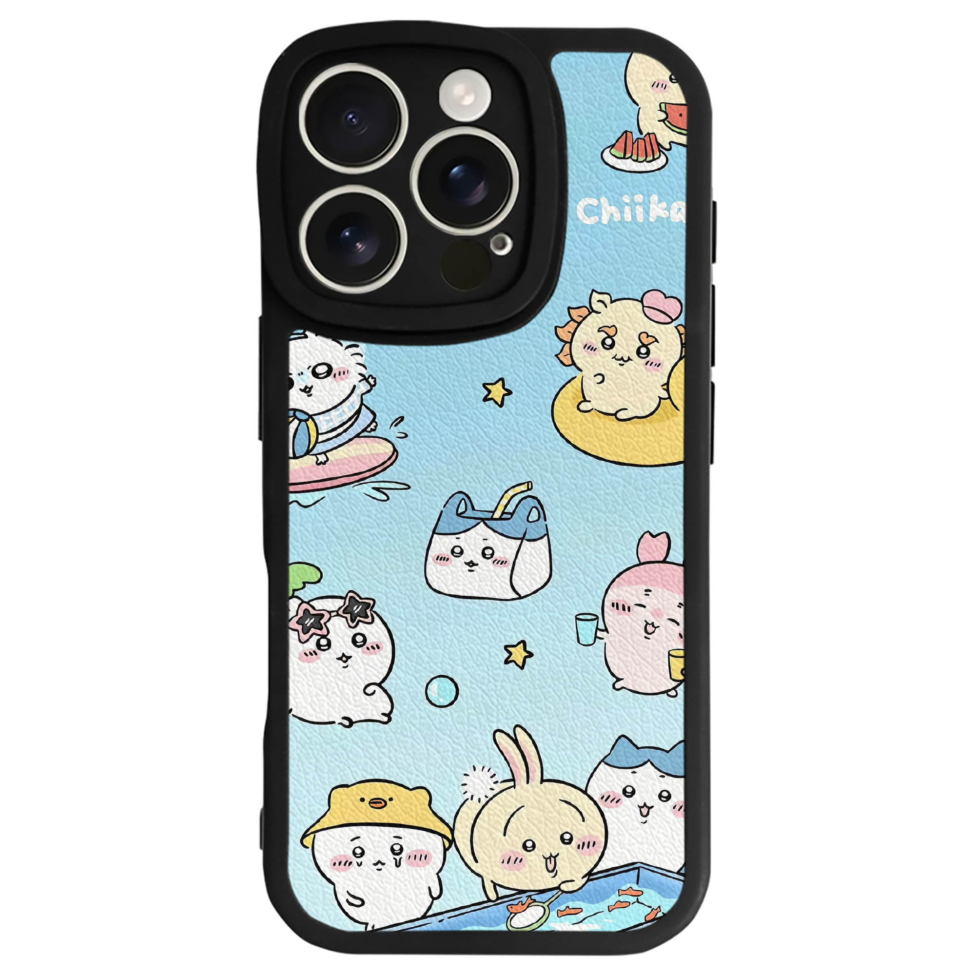 （画像用） ちいかわ Chii-kawa 【iPhone 16シリーズ対応】シリコンスマホケース（レザー調） 材質：シリコン
